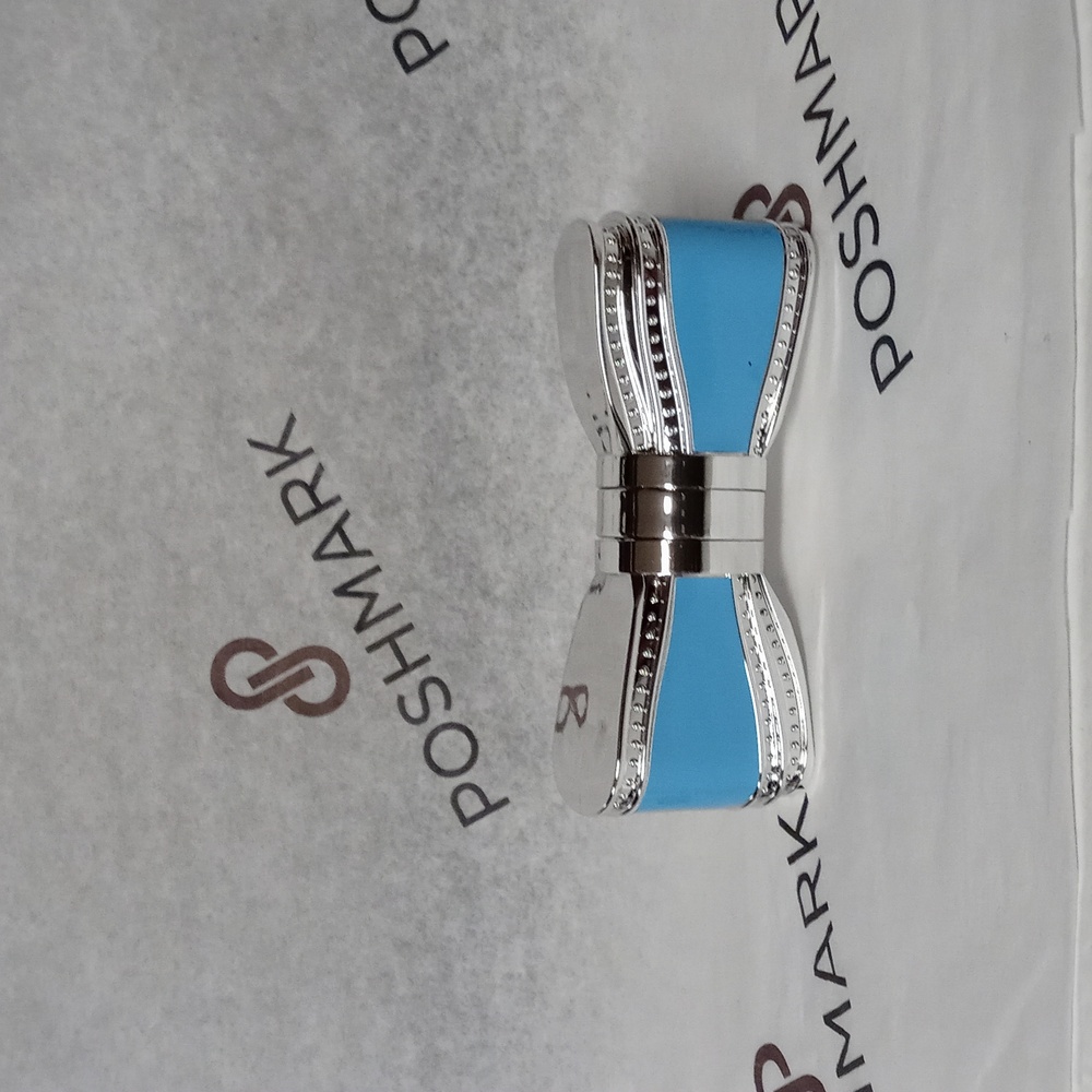 Handcrafted Mint Flavor Lip Balm Cute Bow Case Blue Sliver - Picture 3 of 7